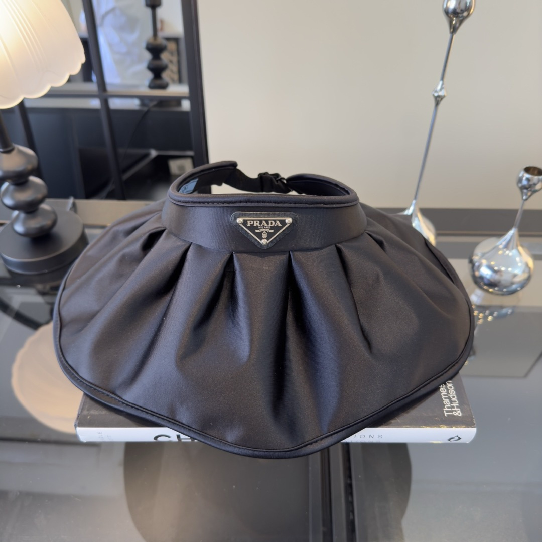 Prada 普拉达新款贝壳帽，空顶遮阳帽，可折叠，出游携带方便