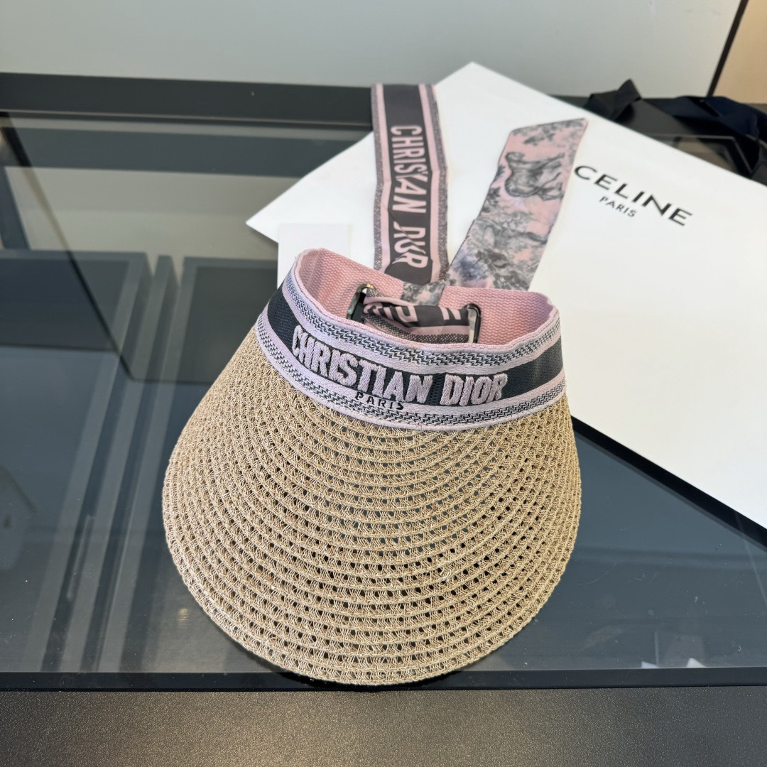 Dior 高颜值女孩 DIOR夏日新款丝巾遮阳帽
