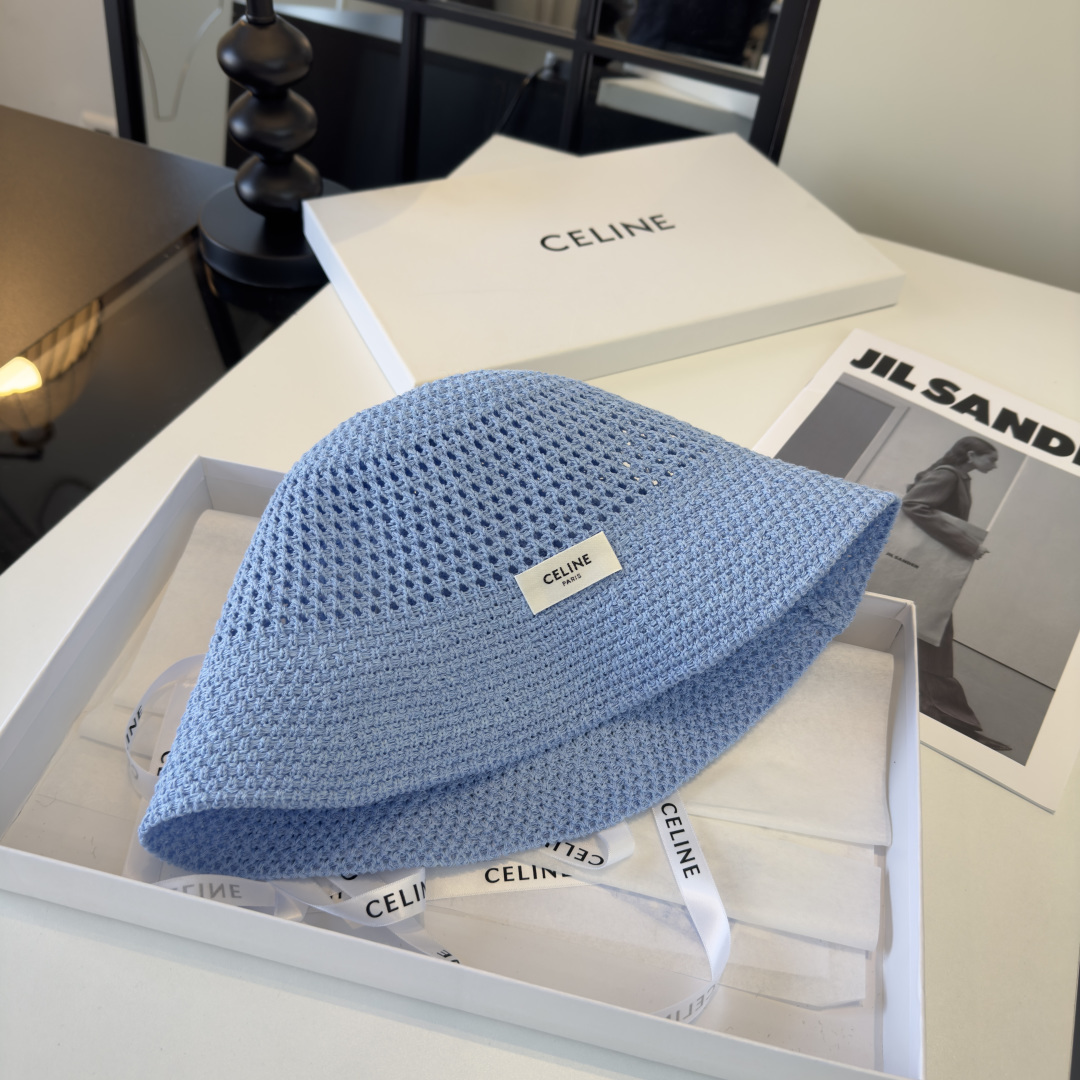 Celine Celine赛琳新款遮阳渔夫帽，百搭，轻盈透气