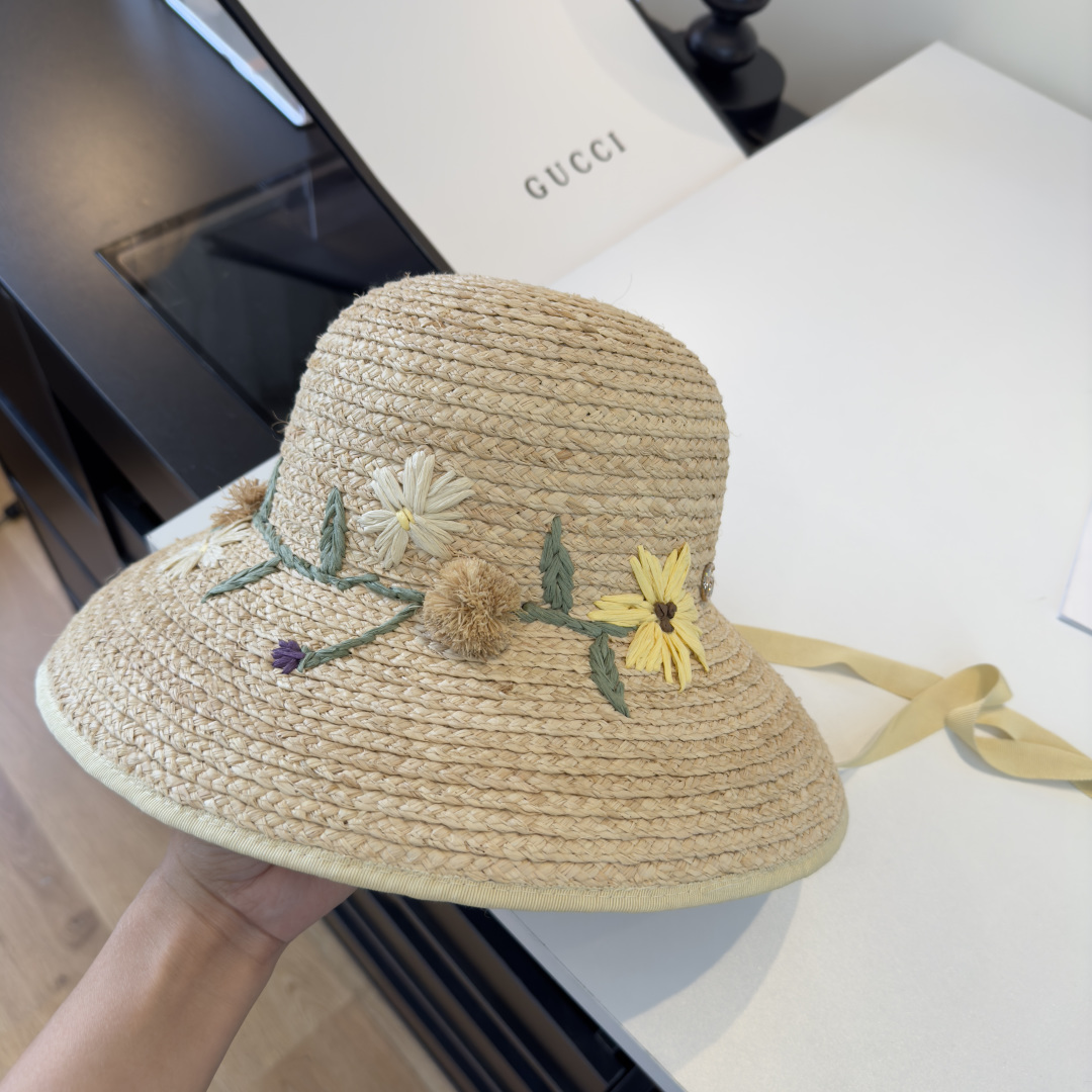 Gucci Gucci古奇新款拉菲草帽