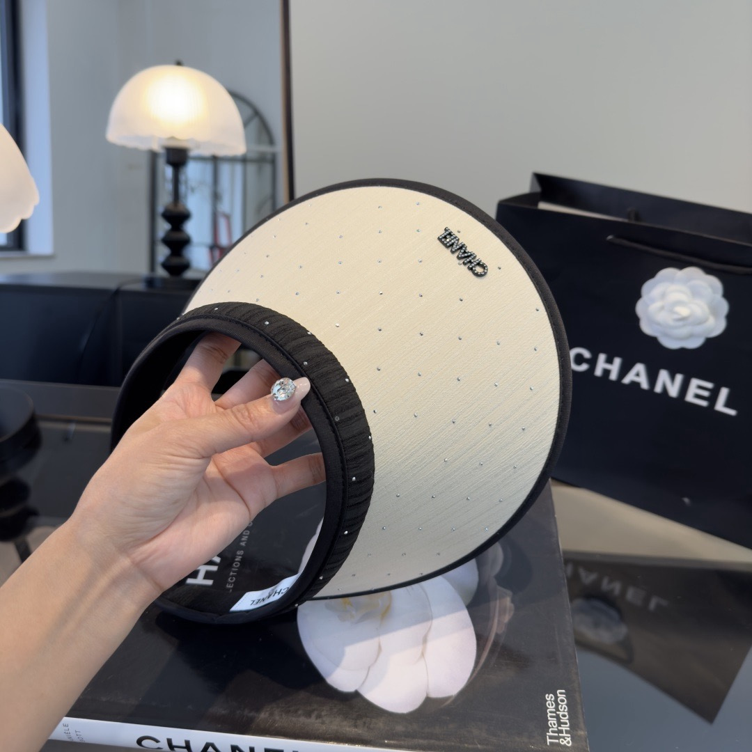 PChanel香奈儿新款空顶发箍遮阳帽，可调节，头围57cm
