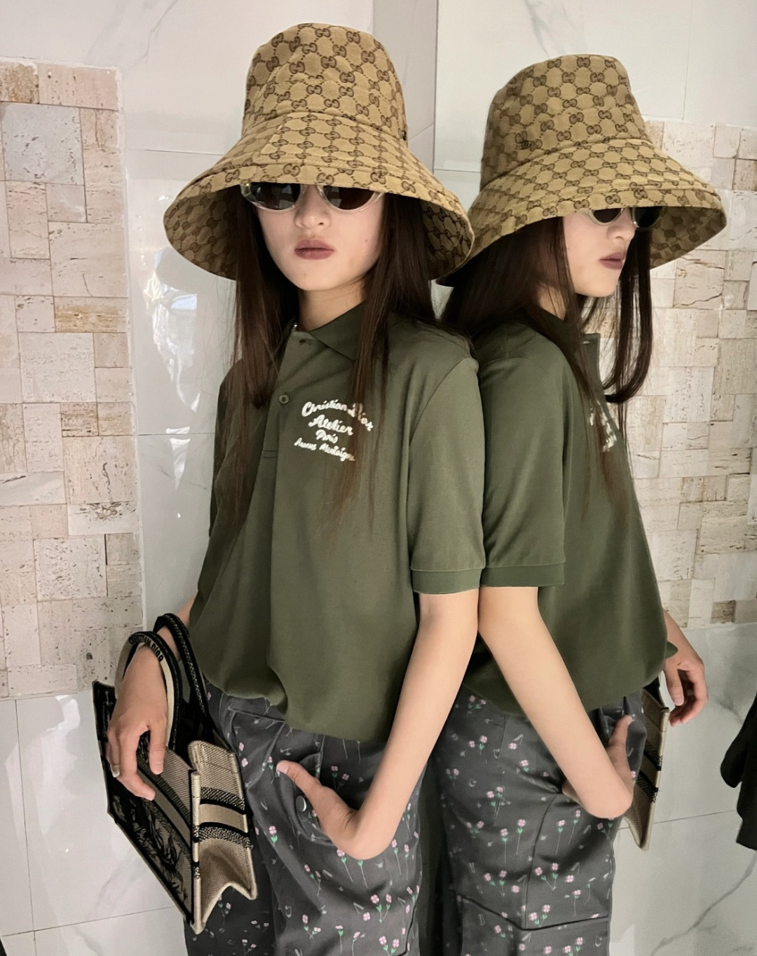 Gucci Gucci古奇新款大帽檐遮阳渔夫帽，百搭