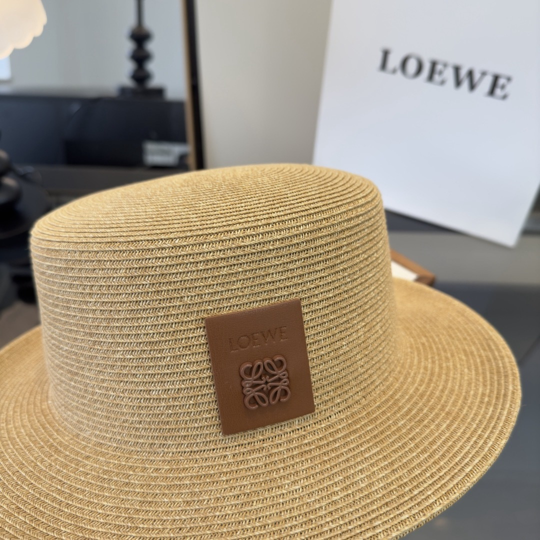 Loewe 罗意威新款平顶草帽，头围57cm
