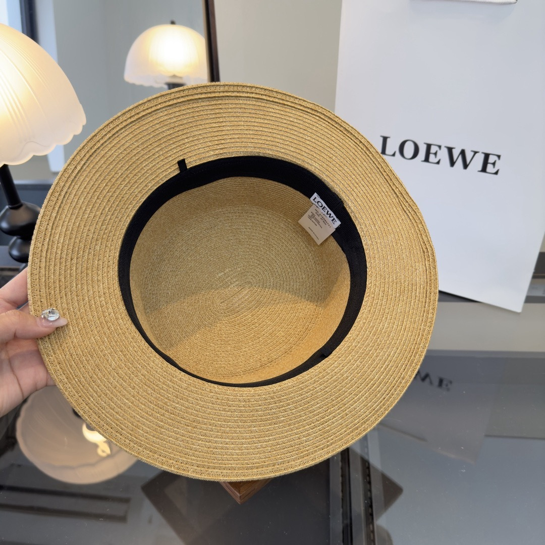 Loewe 罗意威新款平顶草帽，头围57cm