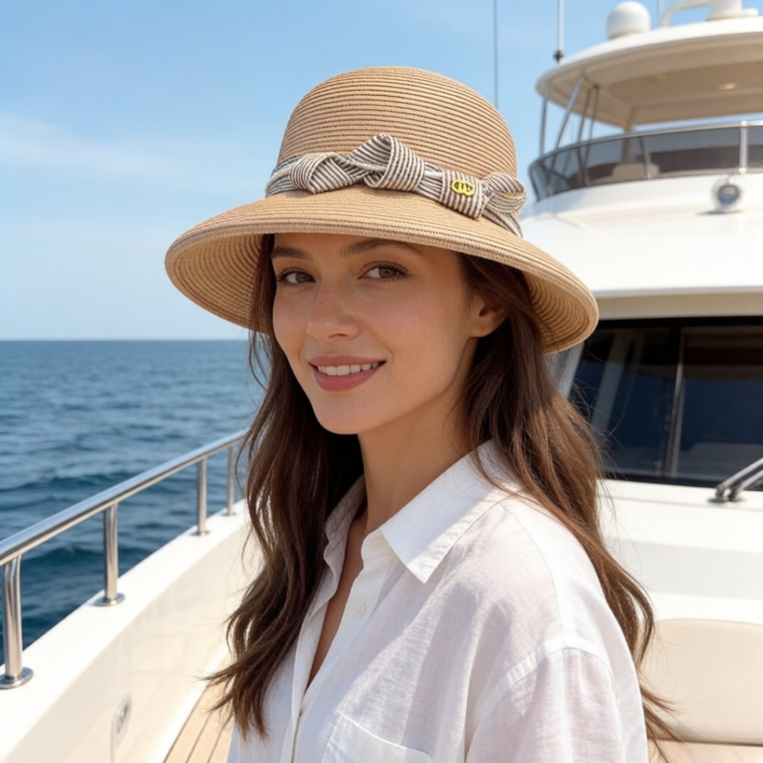 Pchanle香奈儿新款台湾PP草帽，高端名媛风范，头围57cm，可折叠