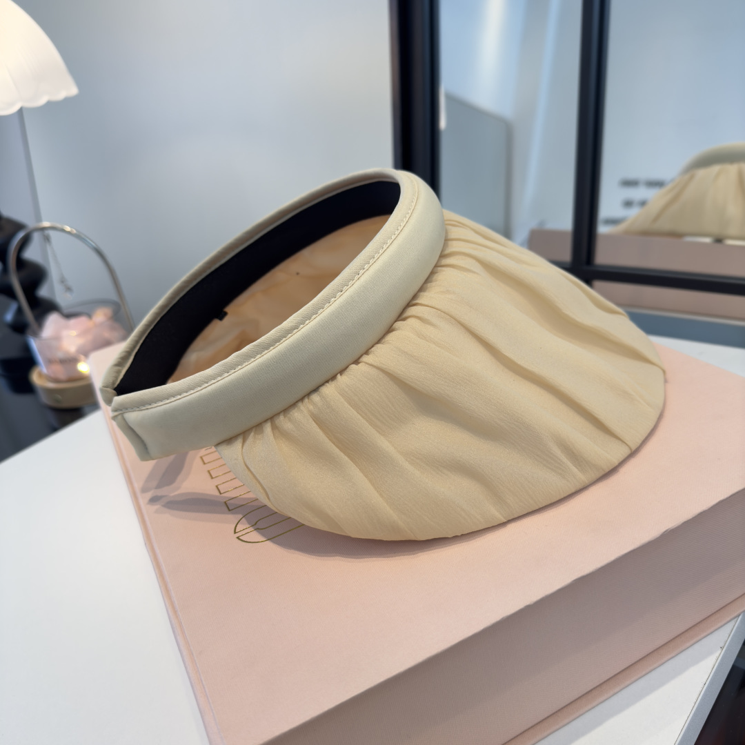 P miumiu缪缪新款遮阳空顶帽，头围57cm