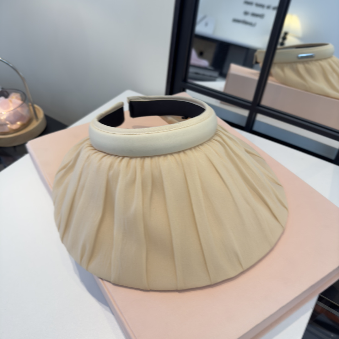 P miumiu缪缪新款遮阳空顶帽，头围57cm