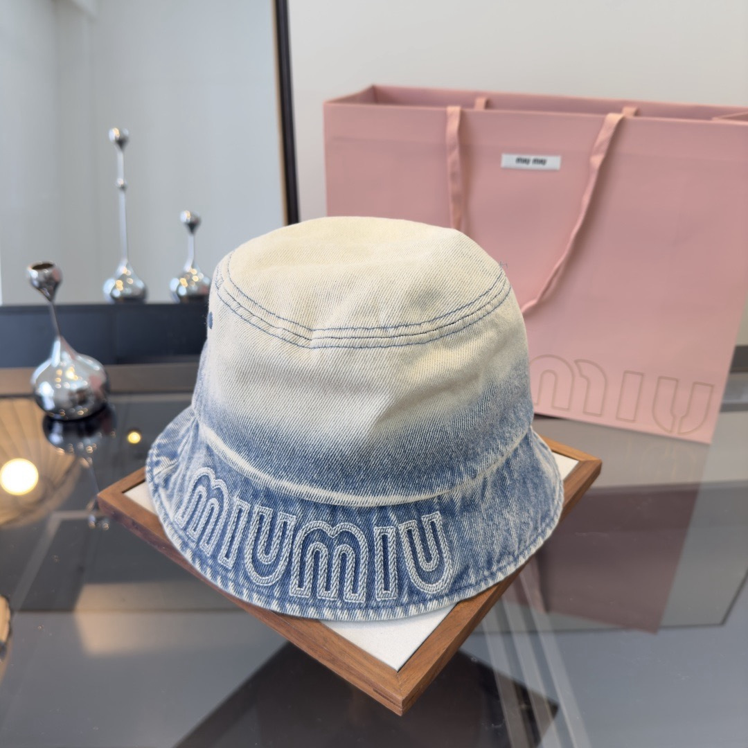 Miu Miu miumiu缪缪新款牛仔渔夫帽，头围57cm