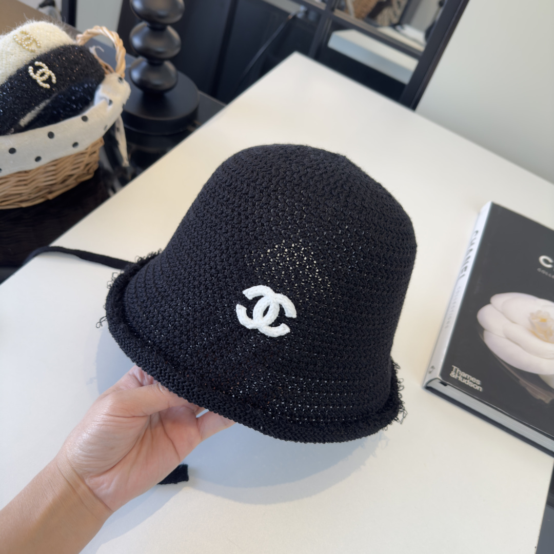 Chanel Chanel香奈儿新款针织渔夫帽 头围57cm