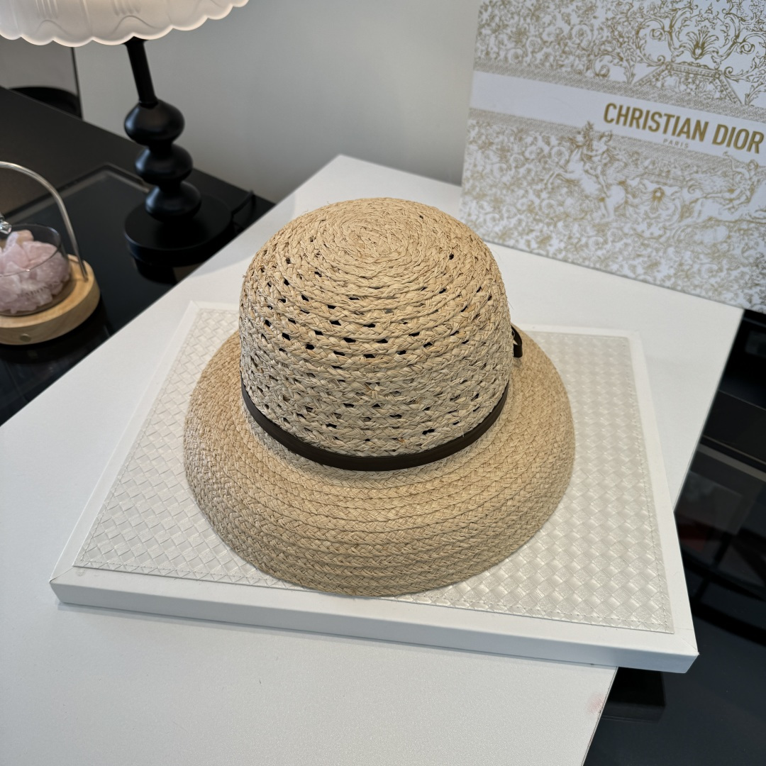 Dior Dior迪奥拉菲草帽，旅游 ，头围57cm