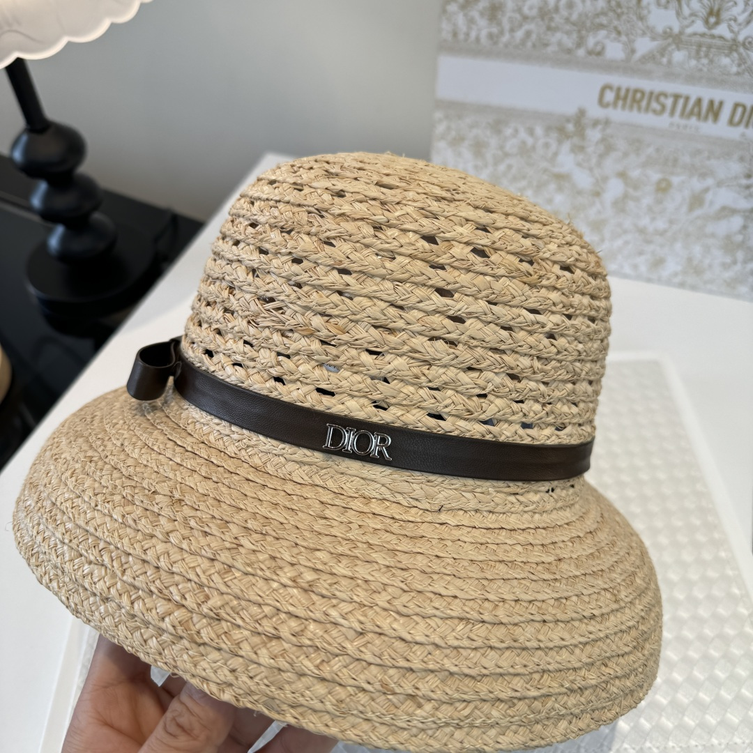 Dior Dior迪奥拉菲草帽，旅游 ，头围57cm