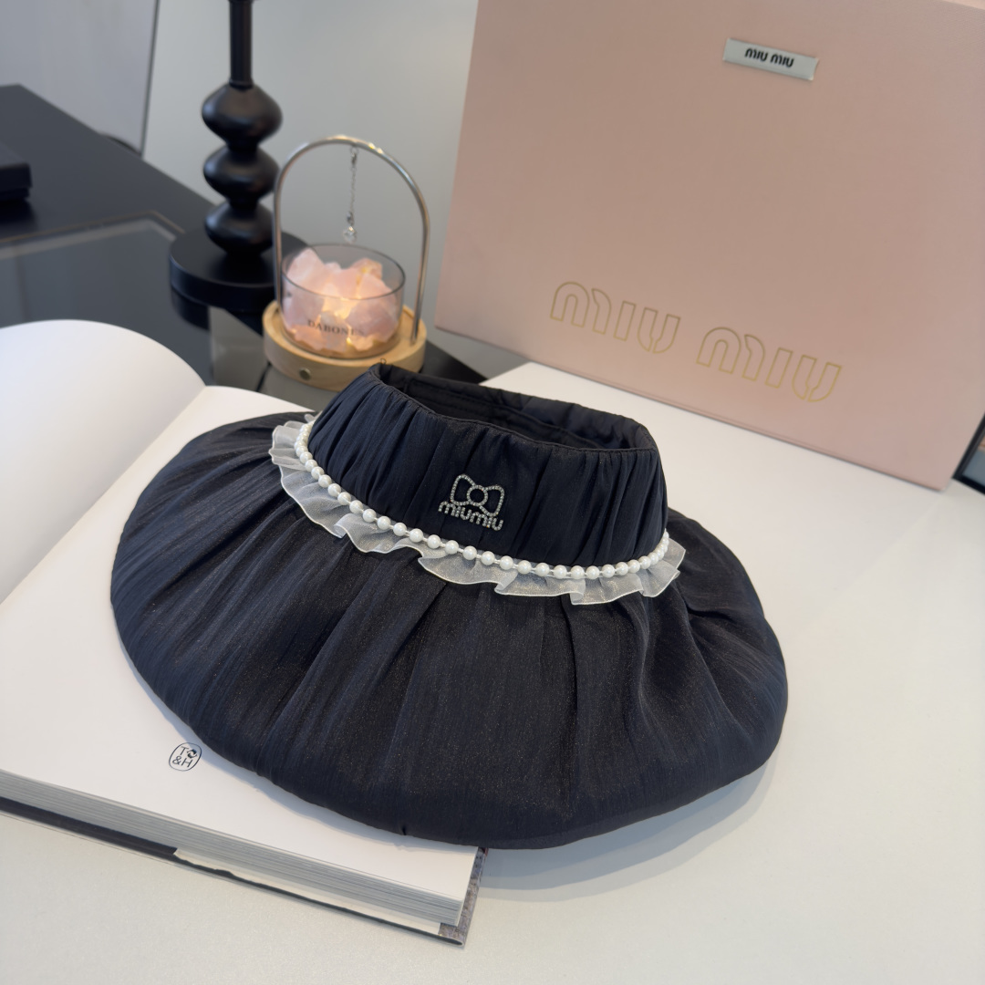 Miu Miu miumiu缪缪新款遮阳空顶帽，头围57cm