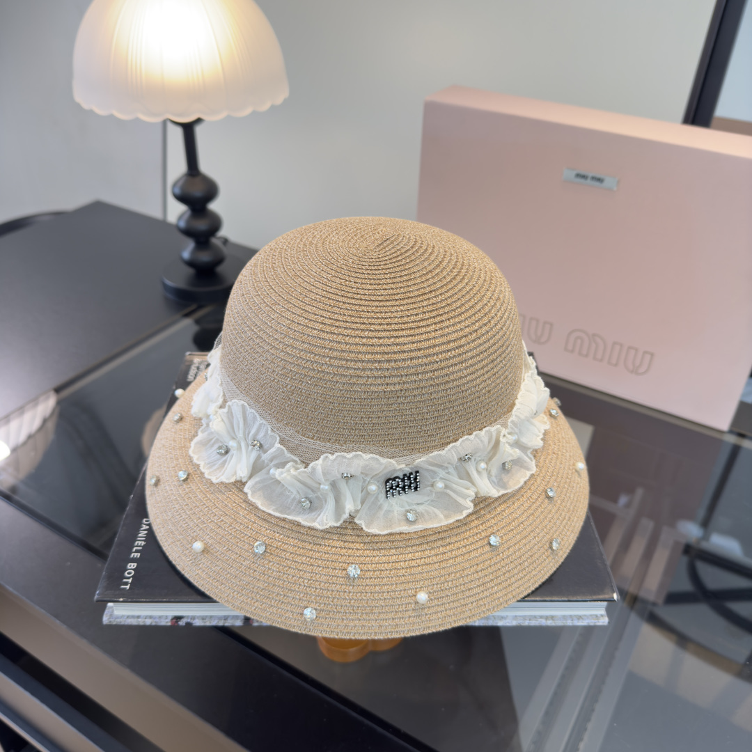 Pmiumiu缪缪新款名媛风范草帽，头围57cm