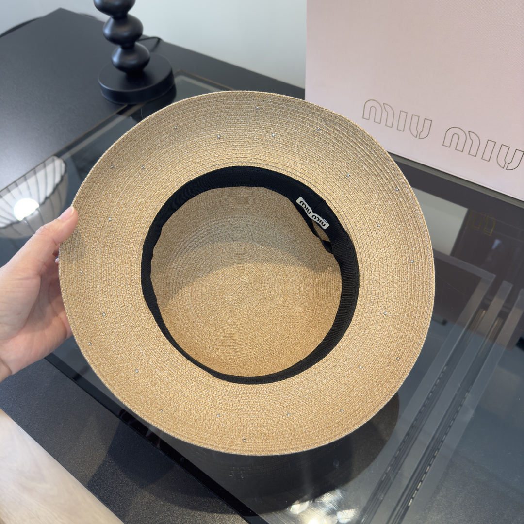 Pmiumiu缪缪新款名媛风范草帽，头围57cm