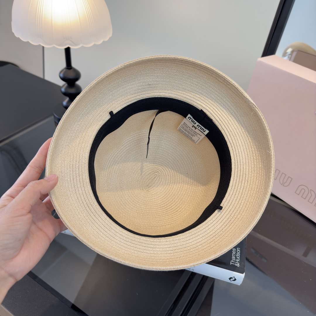 Pmiumiu缪缪新款名媛风范草帽，头围57cm