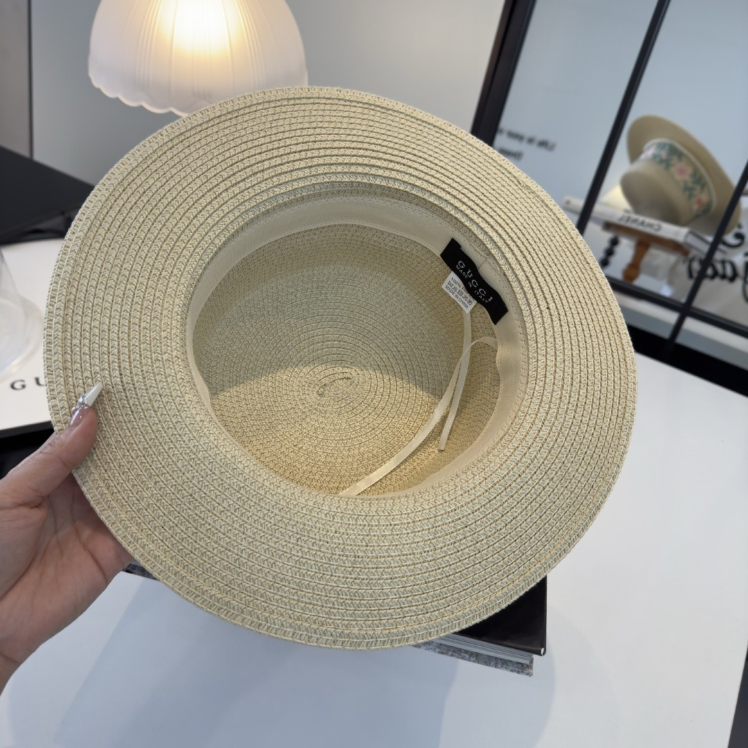 PGucci古奇新款平顶礼帽，头围57cm