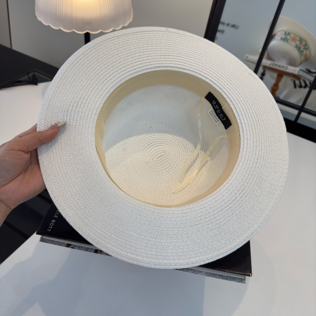 PGucci古奇新款平顶礼帽，头围57cm