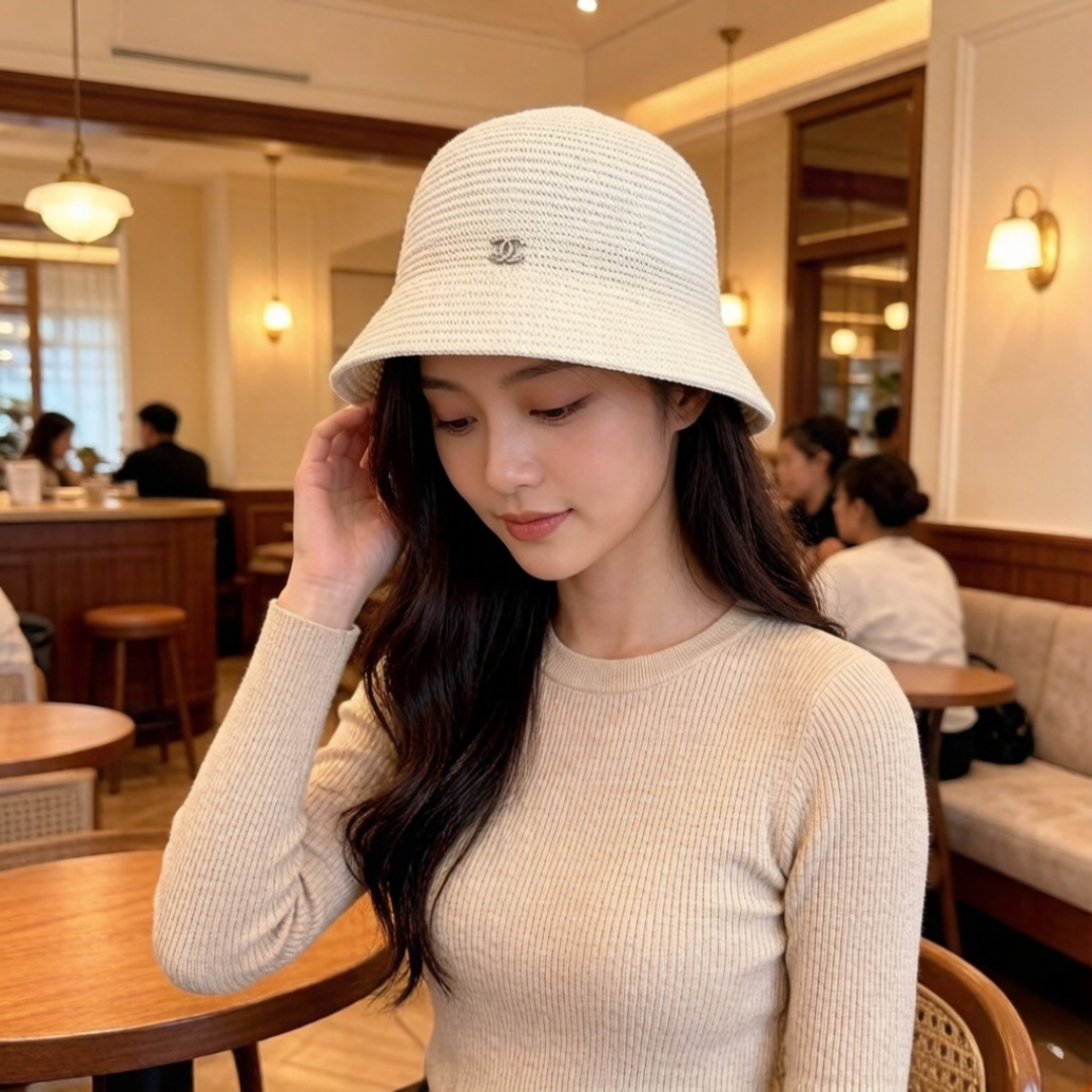PChanel香奈儿高端针织渔夫帽，头围57cm
