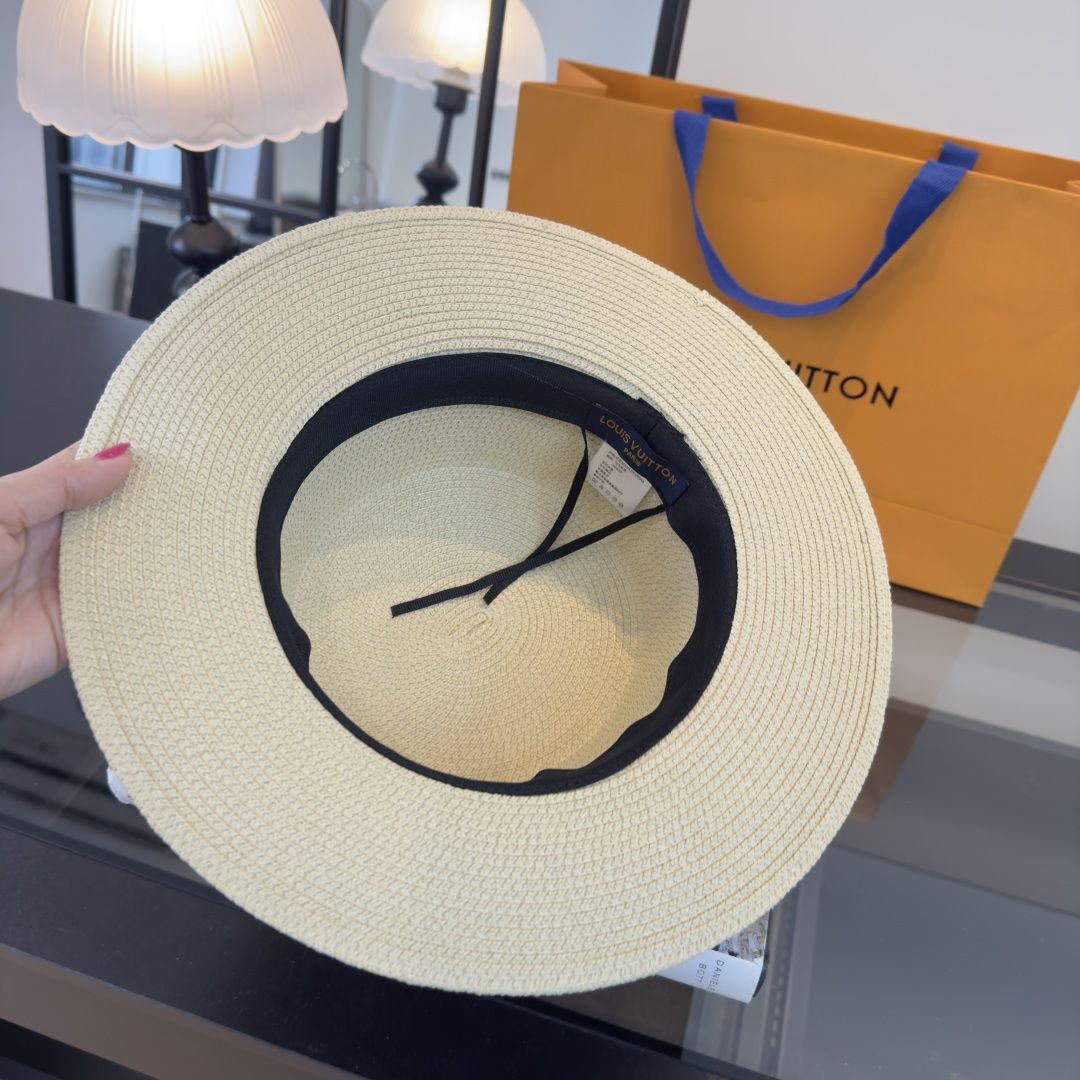PLv路易威登新款平顶礼帽，高端定制，夏日出游必备，头围57cm