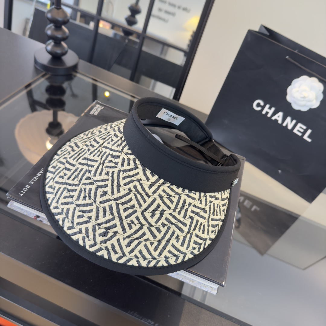 PChanel香奈儿空顶遮阳帽，波西米亚风 头围可调节