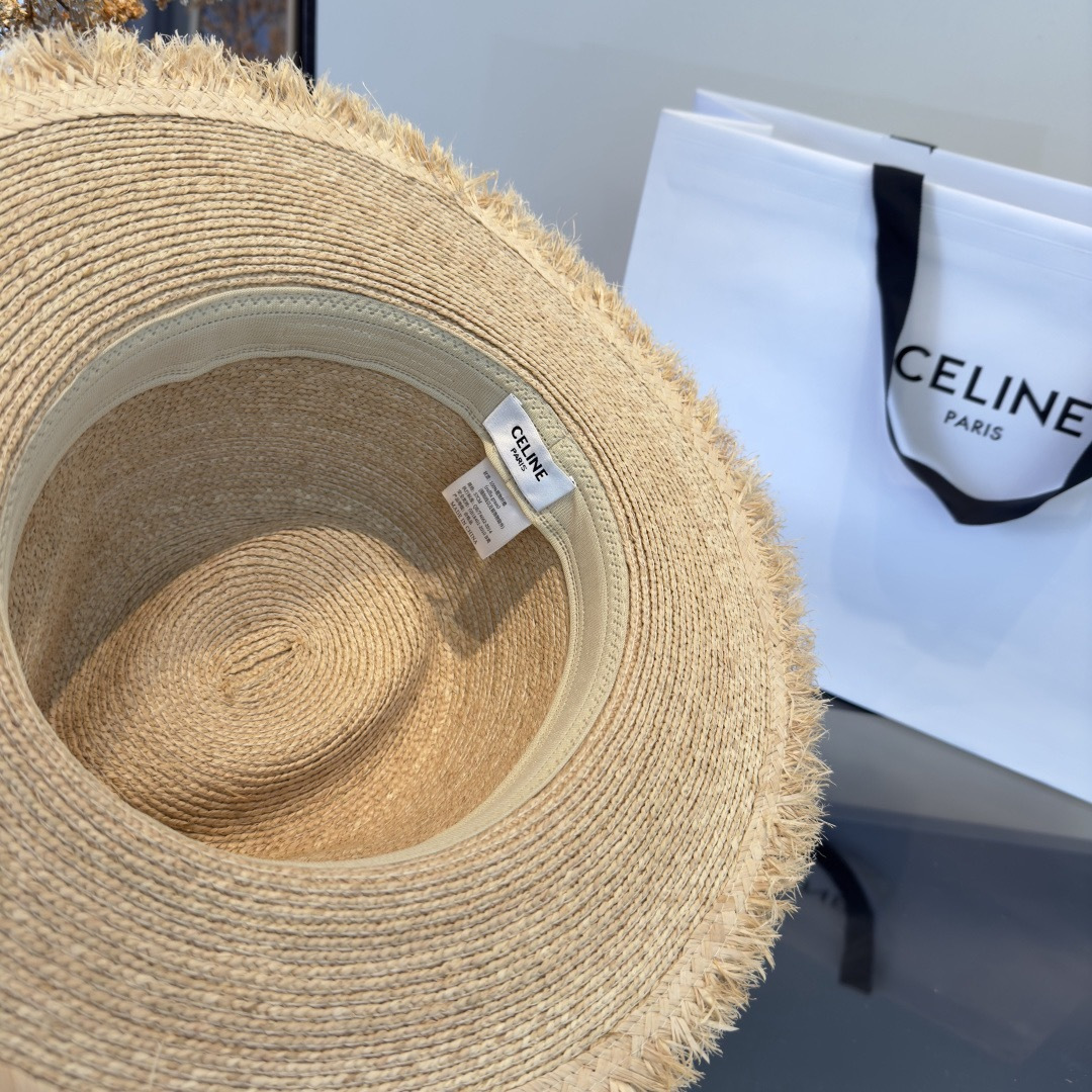 PCeline赛琳拉菲草帽，旅游必备，头围57cm