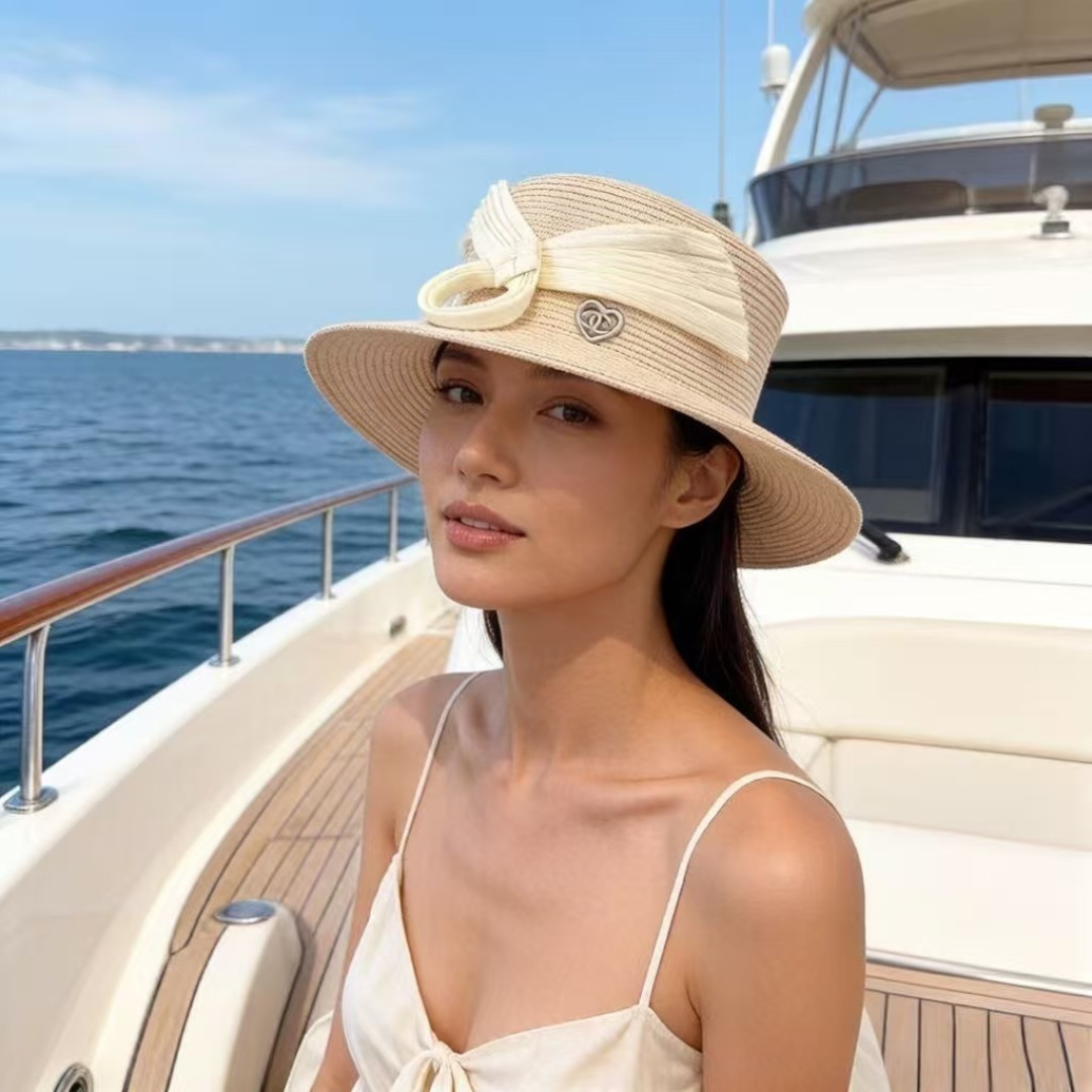 PChanel香奈儿新款麻纱礼帽，高级定制，头围57cm