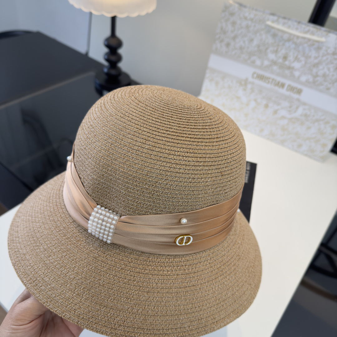 Dior Dior迪奥新款盆帽草帽，简约，头围57cm