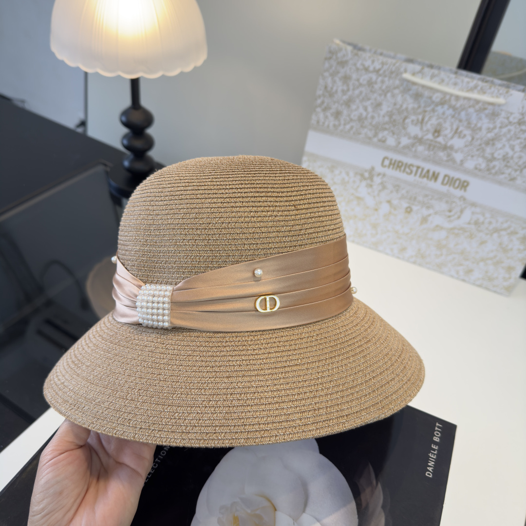 Dior Dior迪奥新款盆帽草帽，简约，头围57cm