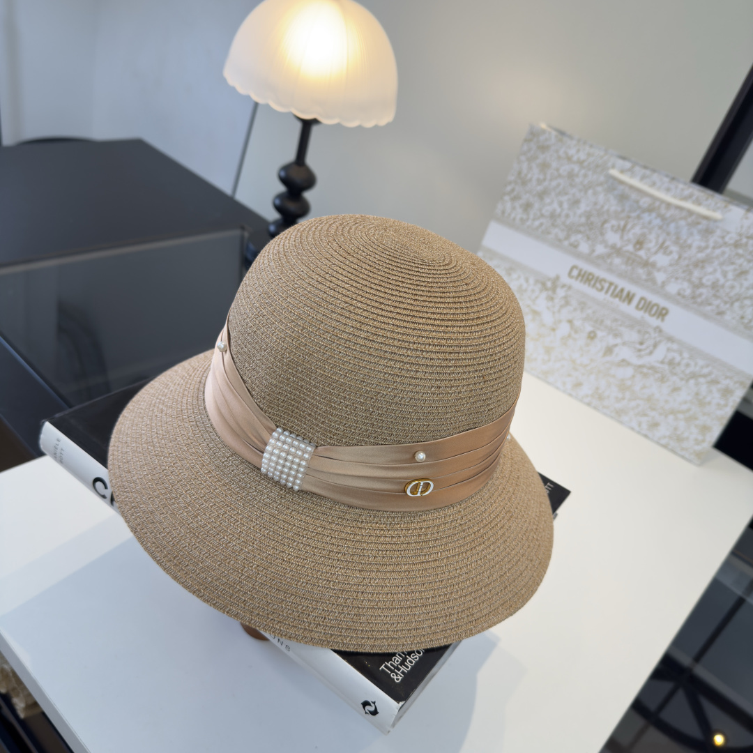 Dior Dior迪奥新款盆帽草帽，简约，头围57cm
