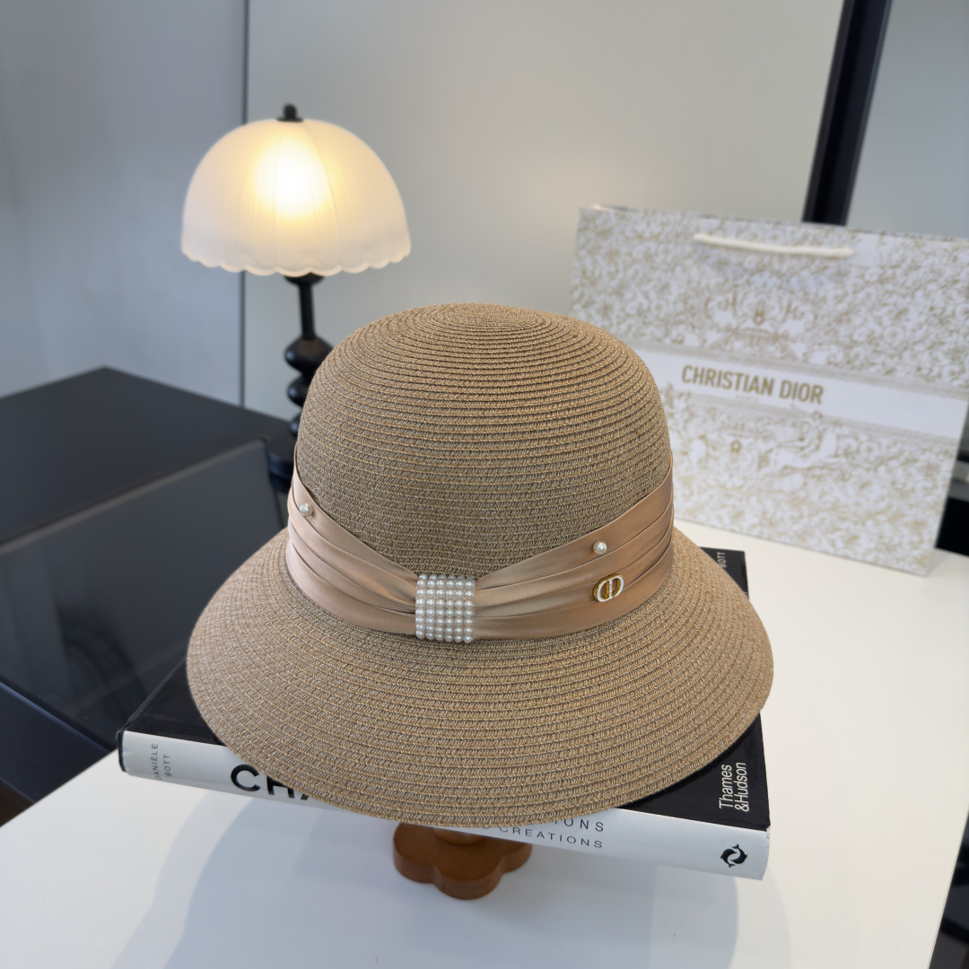 Dior Dior迪奥新款盆帽草帽，简约，头围57cm
