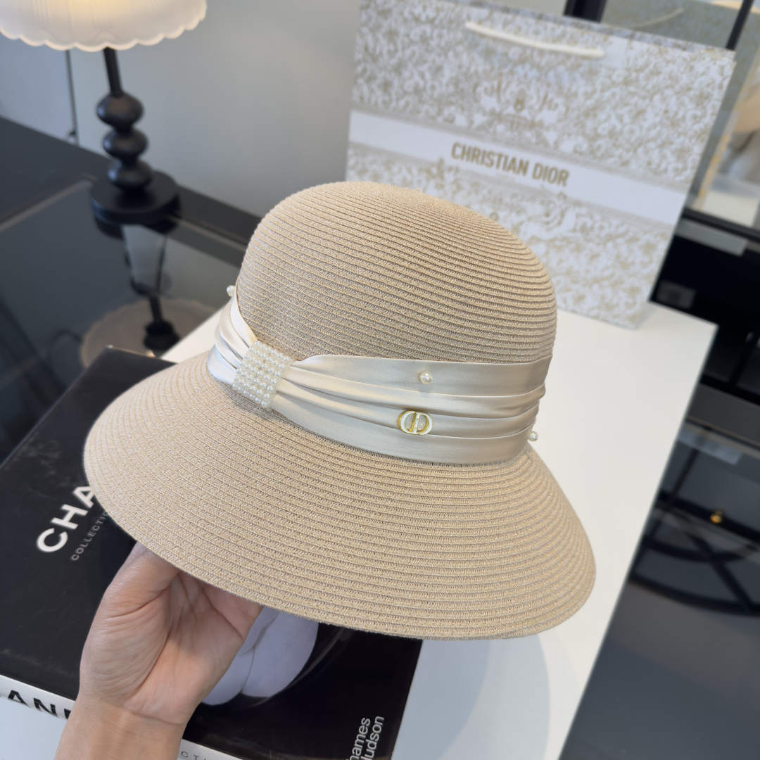 Dior Dior迪奥新款盆帽草帽，简约，头围57cm