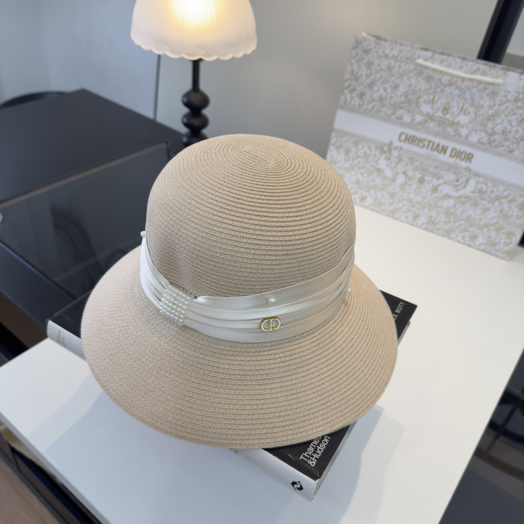Dior Dior迪奥新款盆帽草帽，简约，头围57cm