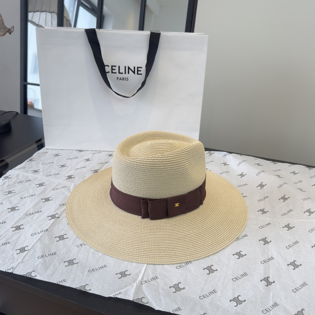 PCeline赛琳新款遮阳草帽，旅游必备，头围57cm