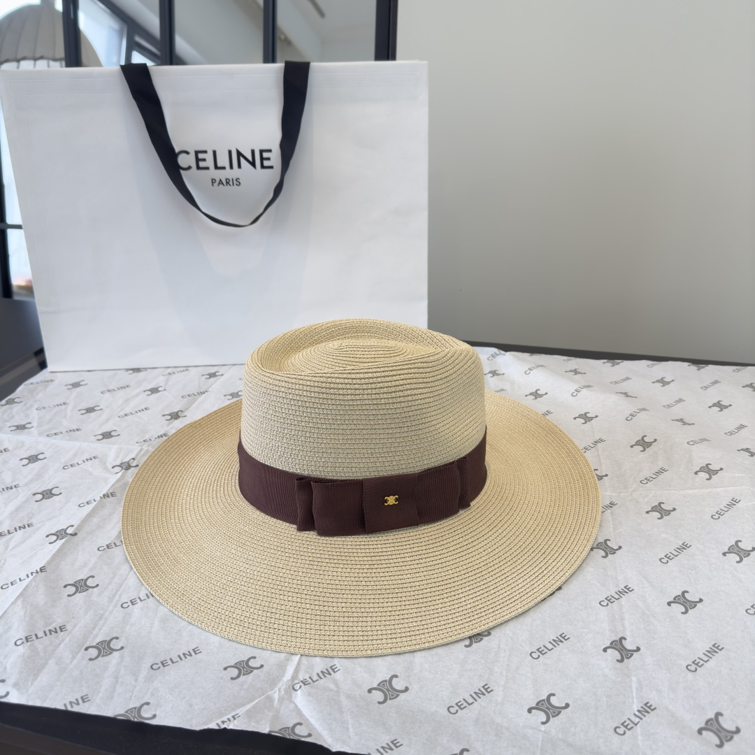 PCeline赛琳新款遮阳草帽，旅游必备，头围57cm