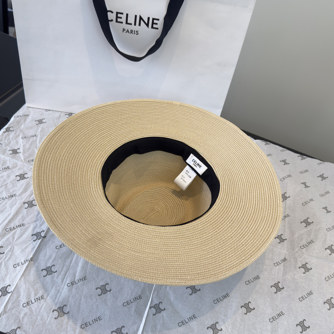 PCeline赛琳新款遮阳草帽，旅游必备，头围57cm