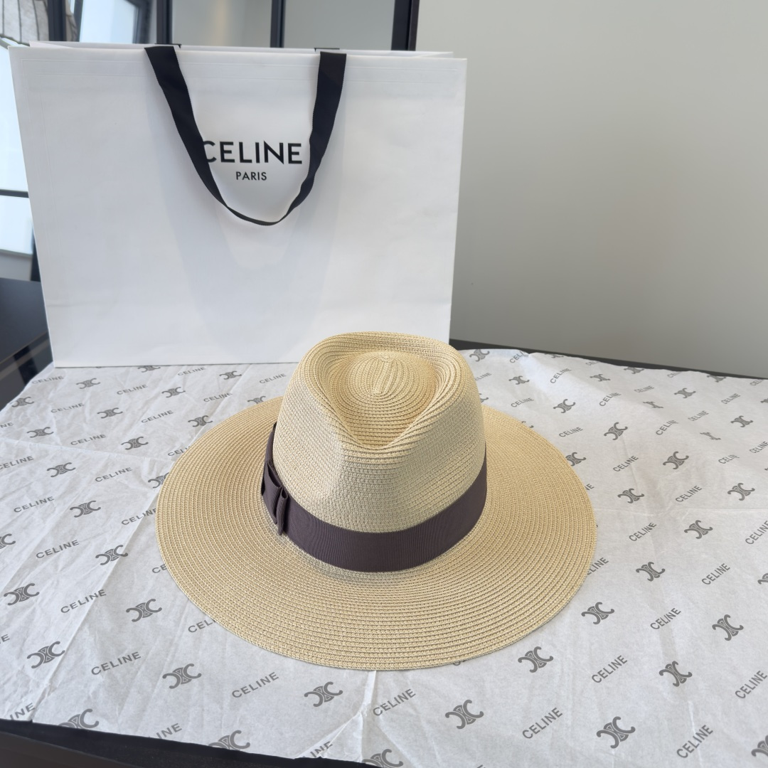 PCeline赛琳新款遮阳草帽，旅游必备，头围57cm