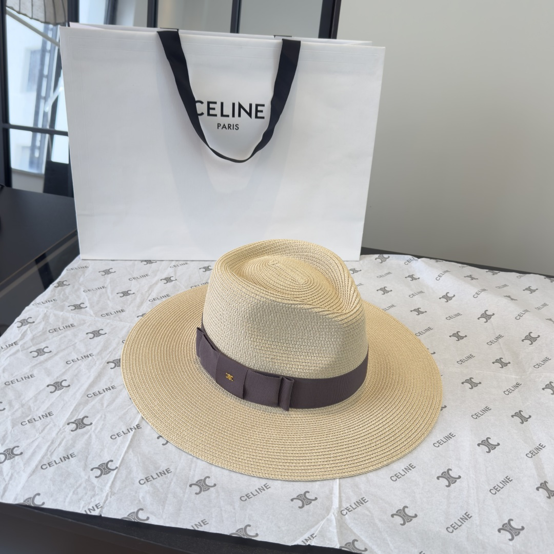 PCeline赛琳新款遮阳草帽，旅游必备，头围57cm
