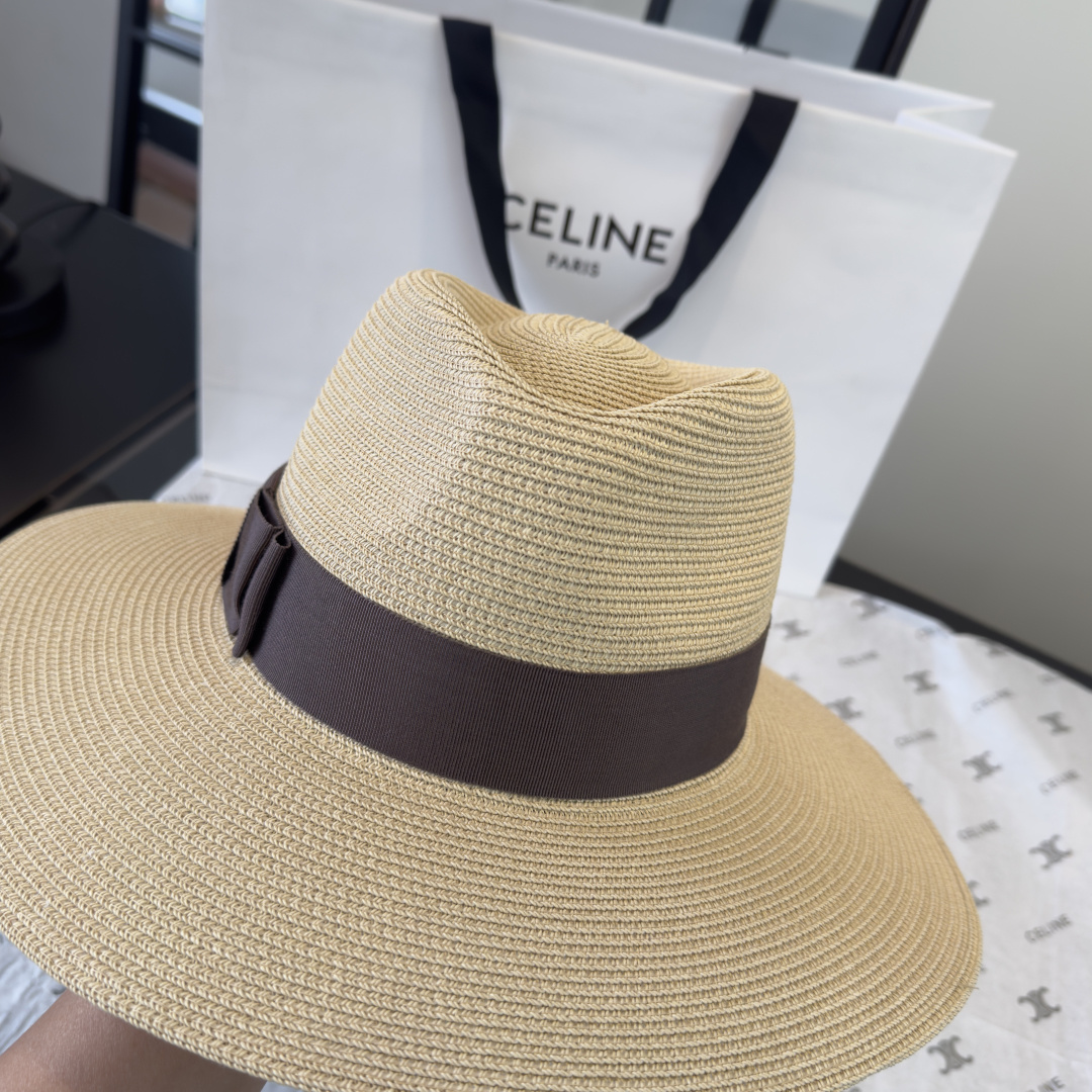 PCeline赛琳新款遮阳草帽，旅游必备，头围57cm