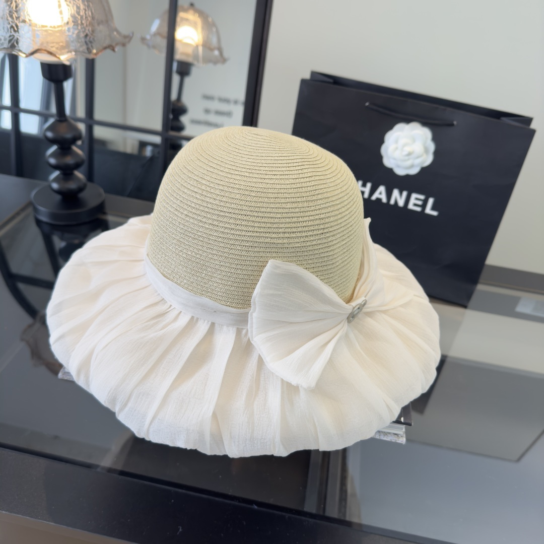 PChanel香奈儿新款蝴蝶结盆帽，高端定制，头围57cm