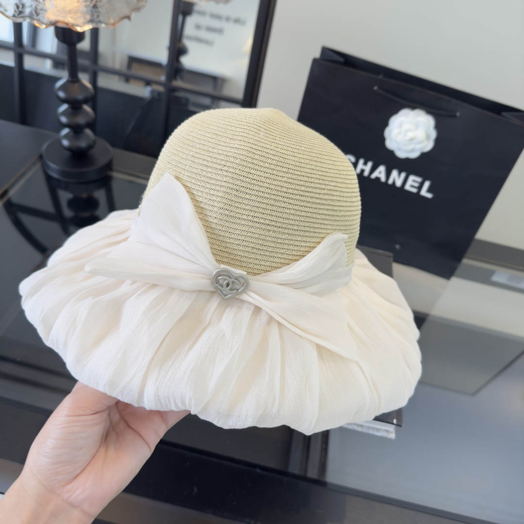 PChanel香奈儿新款蝴蝶结盆帽，高端定制，头围57cm