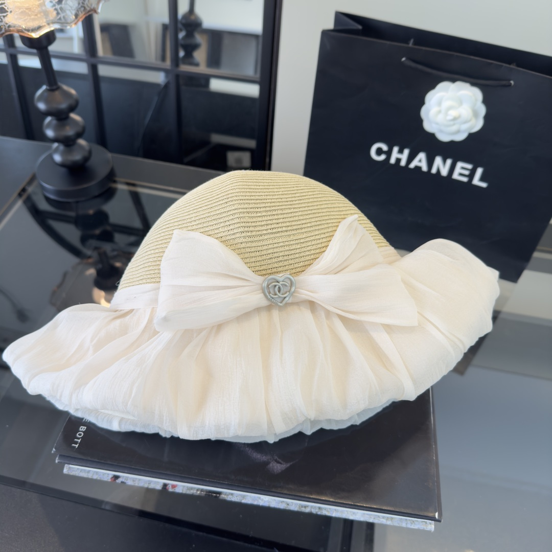 PChanel香奈儿新款蝴蝶结盆帽，高端定制，头围57cm