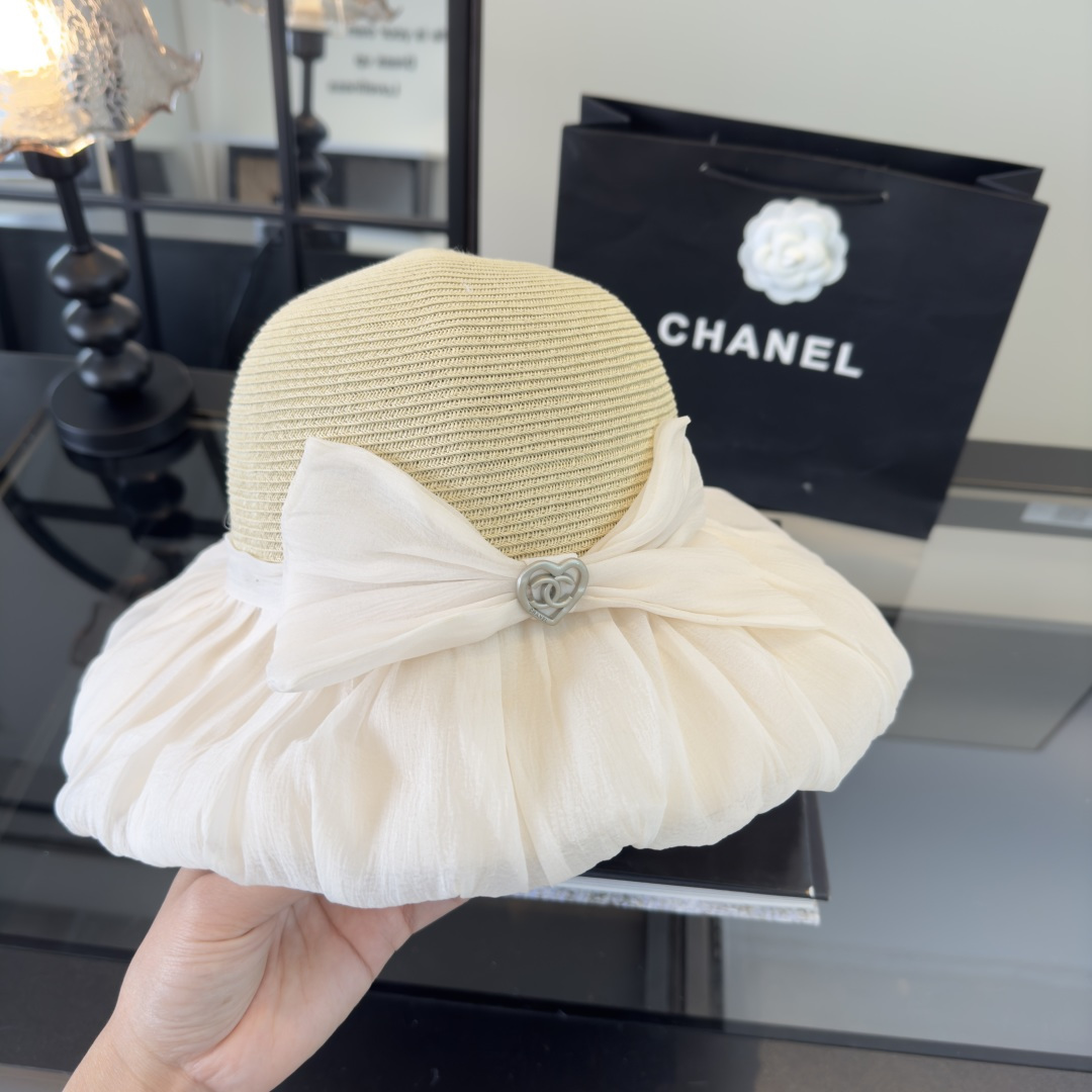 PChanel香奈儿新款蝴蝶结盆帽，高端定制，头围57cm