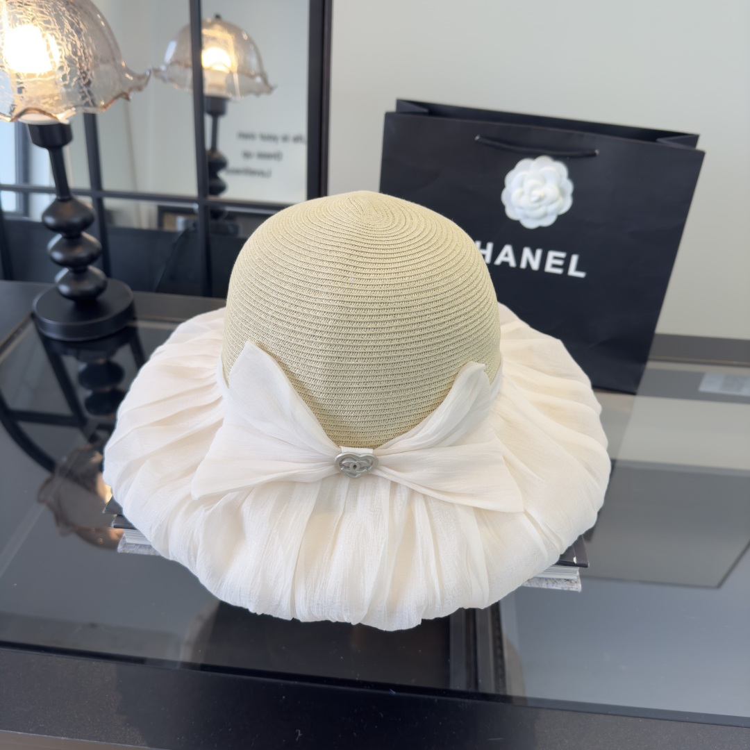 PChanel香奈儿新款蝴蝶结盆帽，高端定制，头围57cm