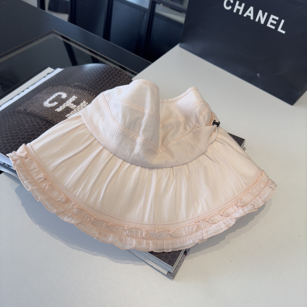 PChanel香奈儿空顶遮阳渔夫帽，简约百搭，头围57cm