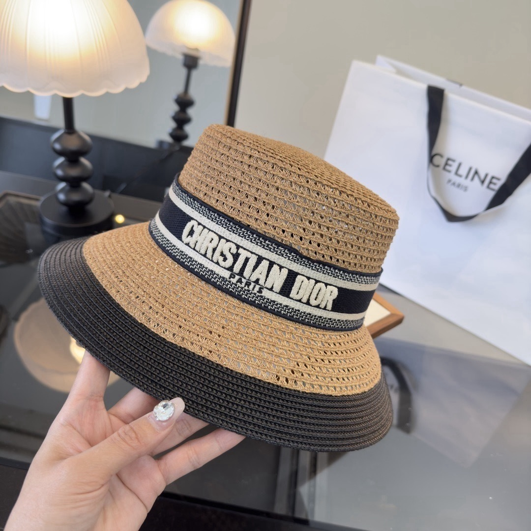 Dior Dior迪奥新款礼帽，台湾PP草帽沿，头围57cm