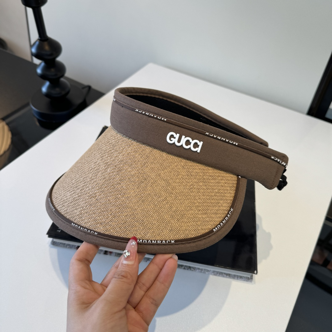 Gucci Gucci古奇 空顶遮阳帽，发箍，可折叠