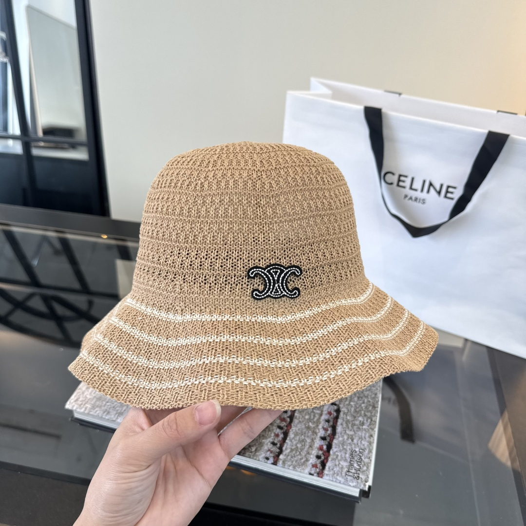 Celine Celine赛琳波浪边渔夫帽