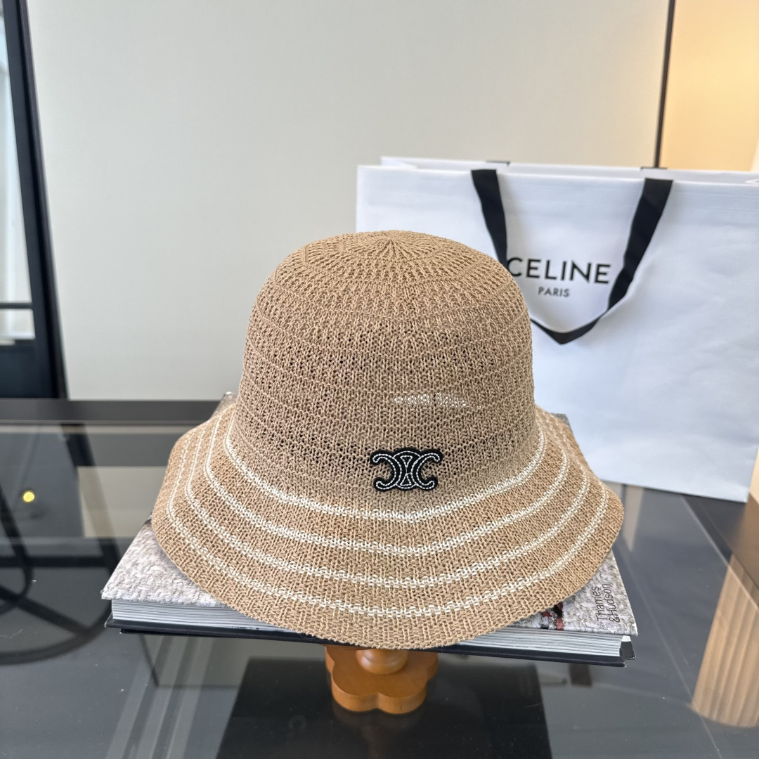 Celine Celine赛琳波浪边渔夫帽