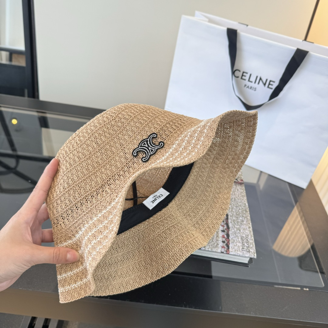 P Celine赛琳波浪边渔夫帽 