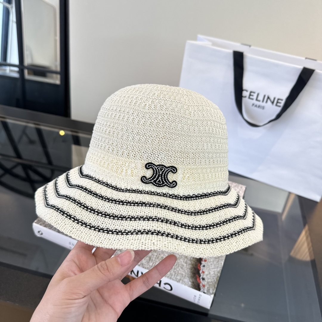 Celine Celine赛琳波浪边渔夫帽